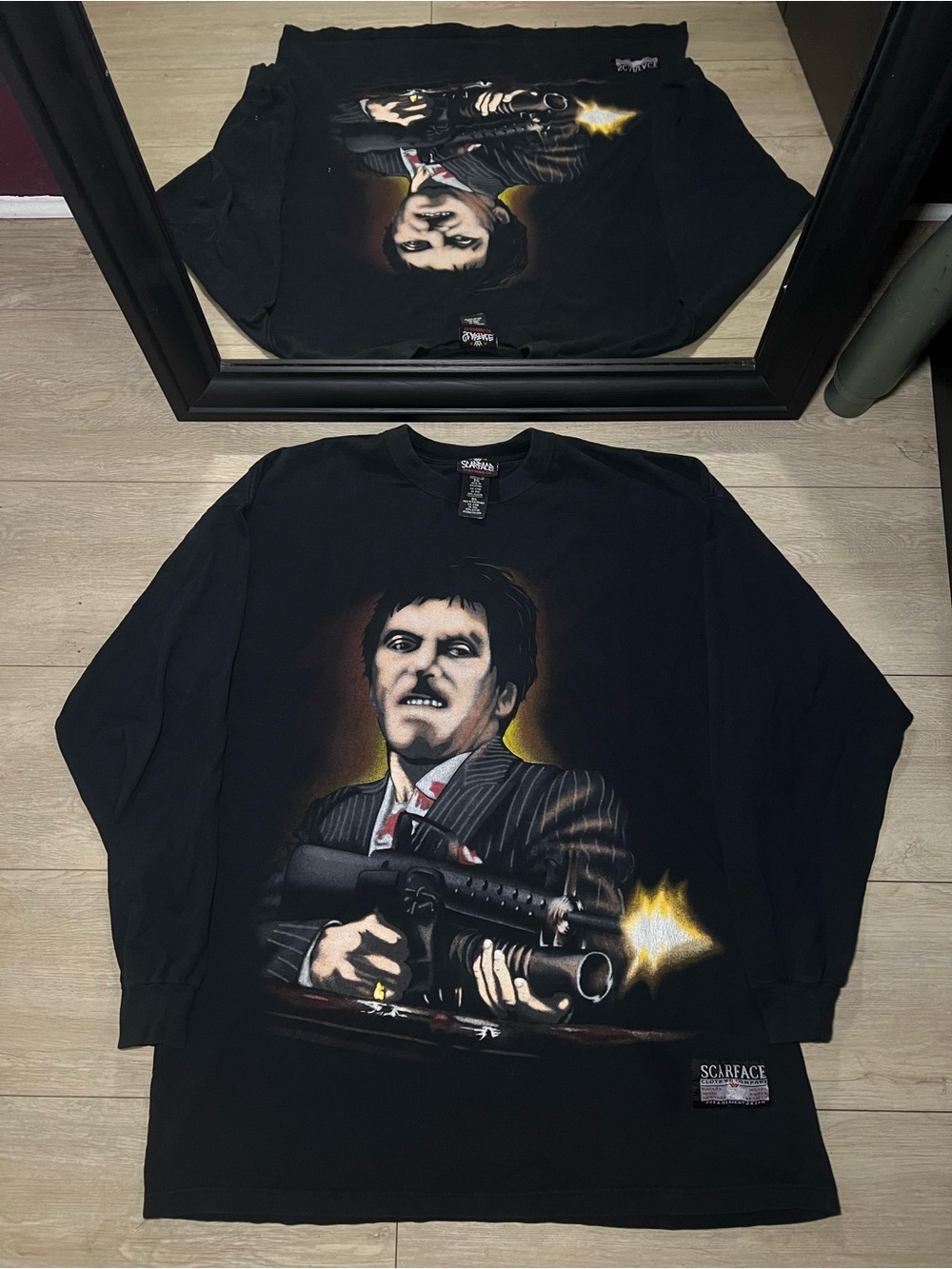 Vintage 2000s Scarface Clothing Co. Long Sleeve Patched Shirt